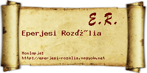 Eperjesi Rozália névjegykártya